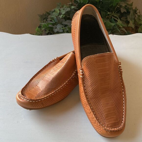 Zanzara Perforated Men’s Leather Slip-On Riding Loafer Size 8.5 main image 7